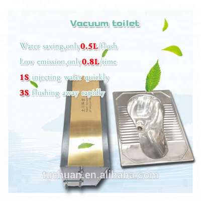 Split type of marine and vehicle vacuum toilet squatting pan water-saving vacuum toilet custom quiet toilet